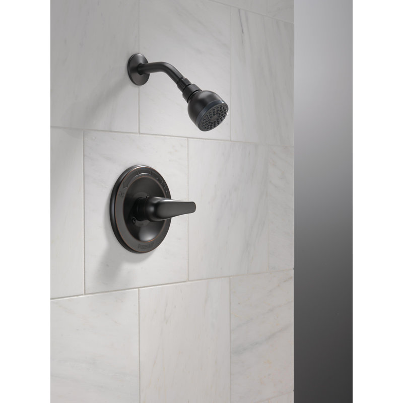 Pressure Balance Core Shower Trim with Single Lever Handle, Oil Bronze