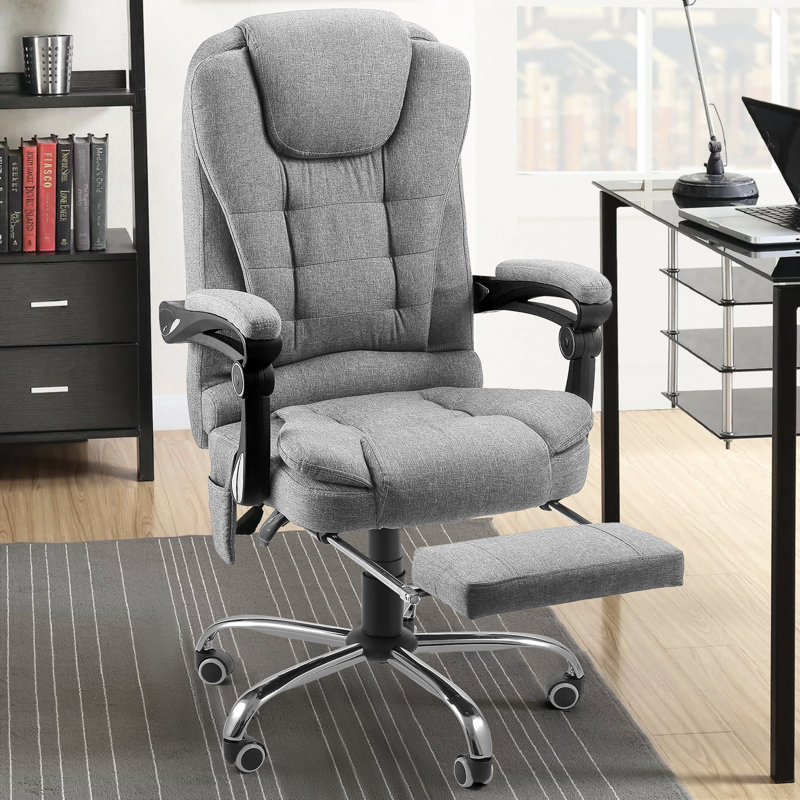 Kelsyn Linen Executive Chair with Headrest