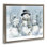 Cadre flottant bonhomme de neige et trio d'oiseaux, design par Nicole DeCamp