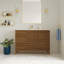 Meuble-lavabo Cascade 48 po en chêne brun - armoire seulement-98796216