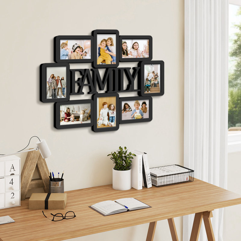 Cadre 8 photos en PVC, Black