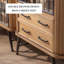 Bibliothèque combinée en bois massif et fer