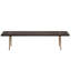 Ensemble de table de salle à manger de luxe à effet grain de bois avec pieds en métal-202819536-202819539