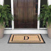 A1HC Natural Coir & Rubber Hand Flocked Large Monogrammed Door Mat 36x72  Inches Thick Durable Doormats for Entrance Heavy Duty, Thin Profile Front  Door Mat, Long Lasting Front Door Entry Doormats 