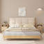 Table de chevet en rotin, table d'appoint avec tablette ouverte