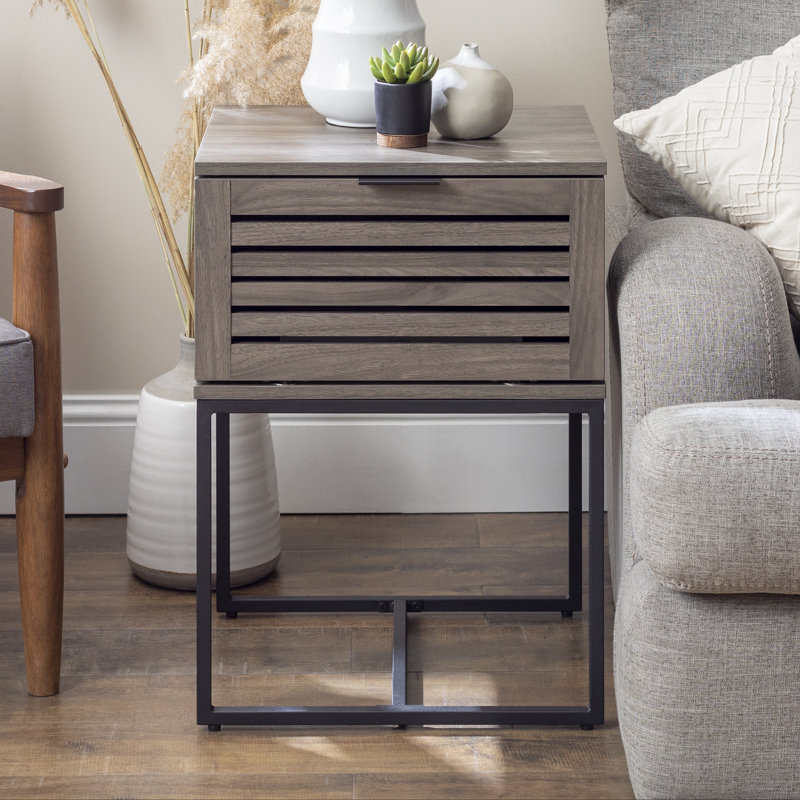 Ignaat 18'' W Nightstand, Slate Gray