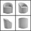 Fauteuil d'appoint pivotant tonneau Elegant-228778714
