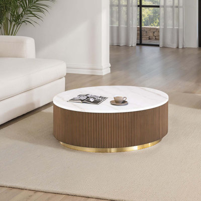 Table d'appoint moderne avec dessus en marbre 1PC