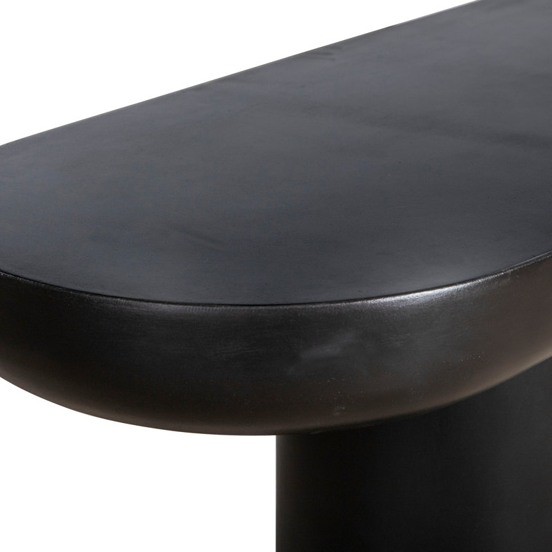 Banc de jardin en pierre Ansel, Noir, H 18,5 po x l 68,0 po x P 18,5 po