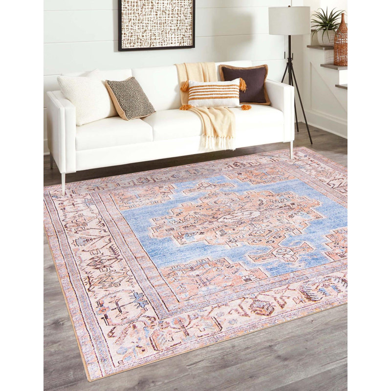 Chenille Geometric Indoor Rug, Square 7'6"