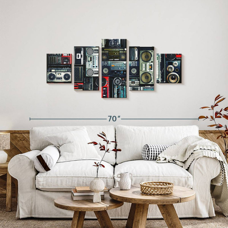 Boombox Wall, H 24 po x l 55 po