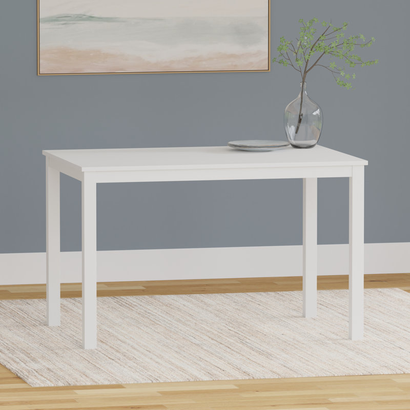 Table de salle à manger Javarrie, Blanc, Blanc