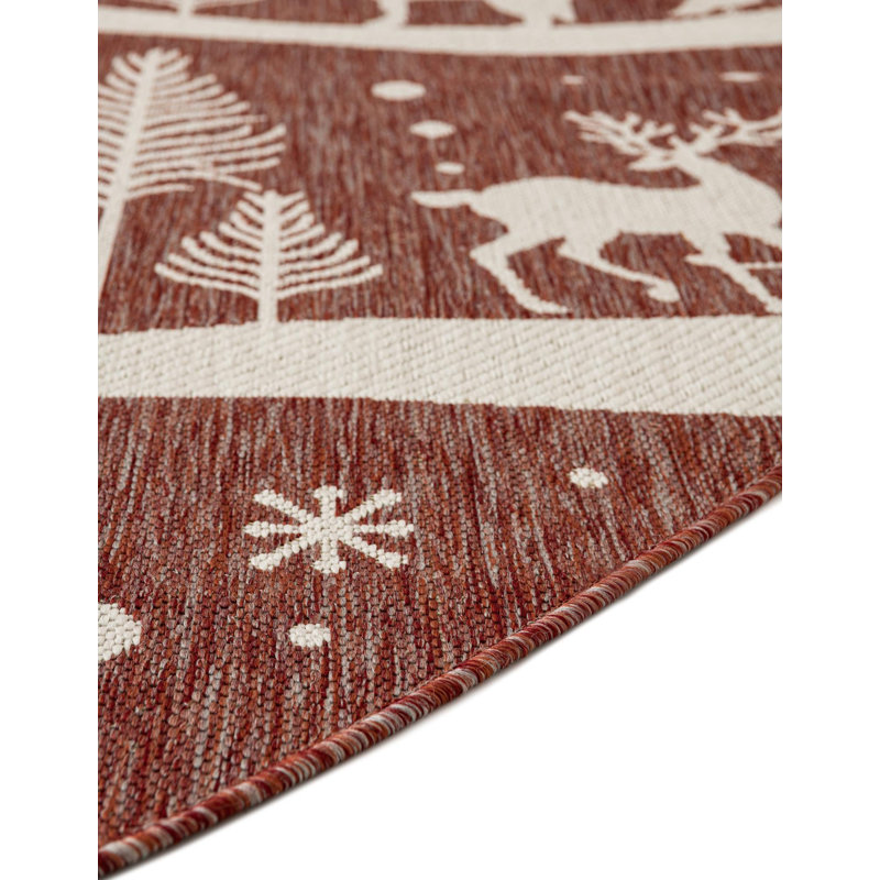The Holiday Aisle Kareema Indoor/Outdoor Area Rug, Round 7'10"