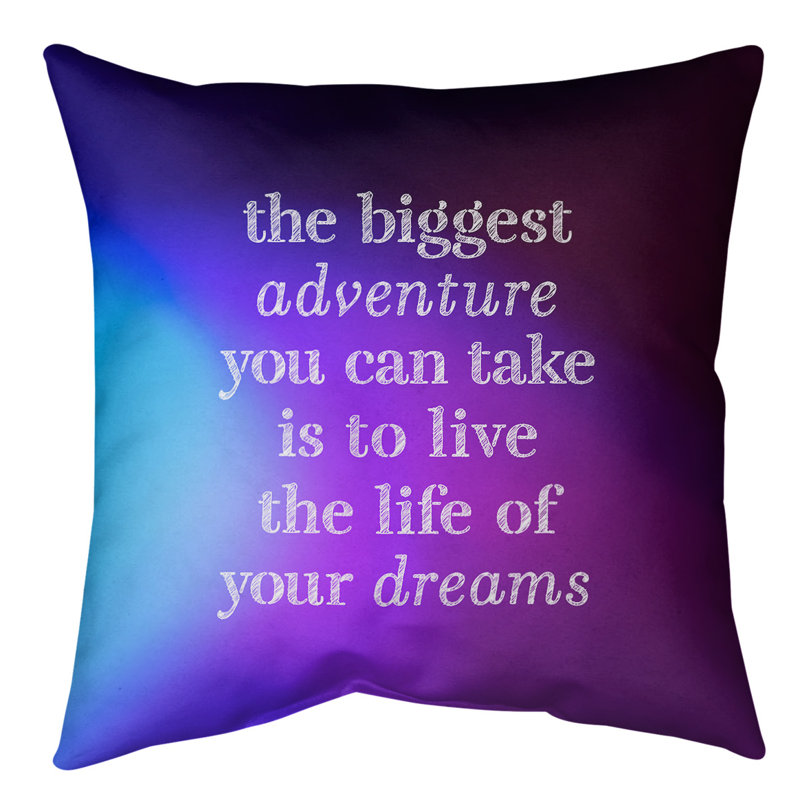 Coussin de sol, 36 po x 36 po, Bleu / Mauve
