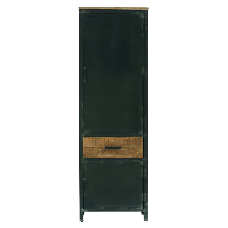 Industrial Solid Mango Wood Tall Bookcase