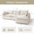 113"  L-Shape Compression Boneless Cloud Modular Sofa Couch-130168156