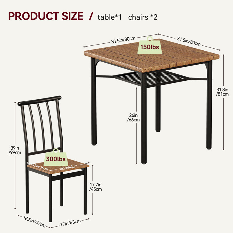 2 - Person Dining Set