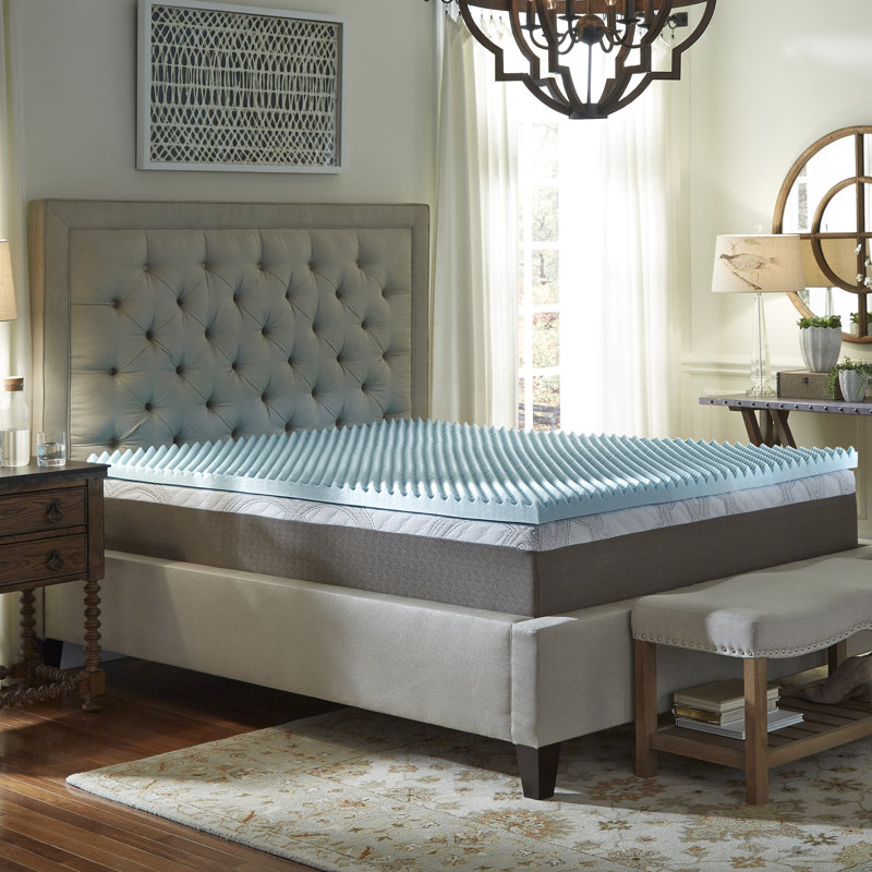 3" Reversible Gel Memory Foam Mattress Topper - Sleep by Wayfair™, Full, 3"