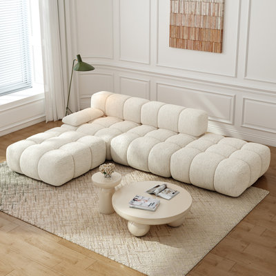 Canapé modulaire rembourré en L 118,5 po 4 pièces 118,5 po