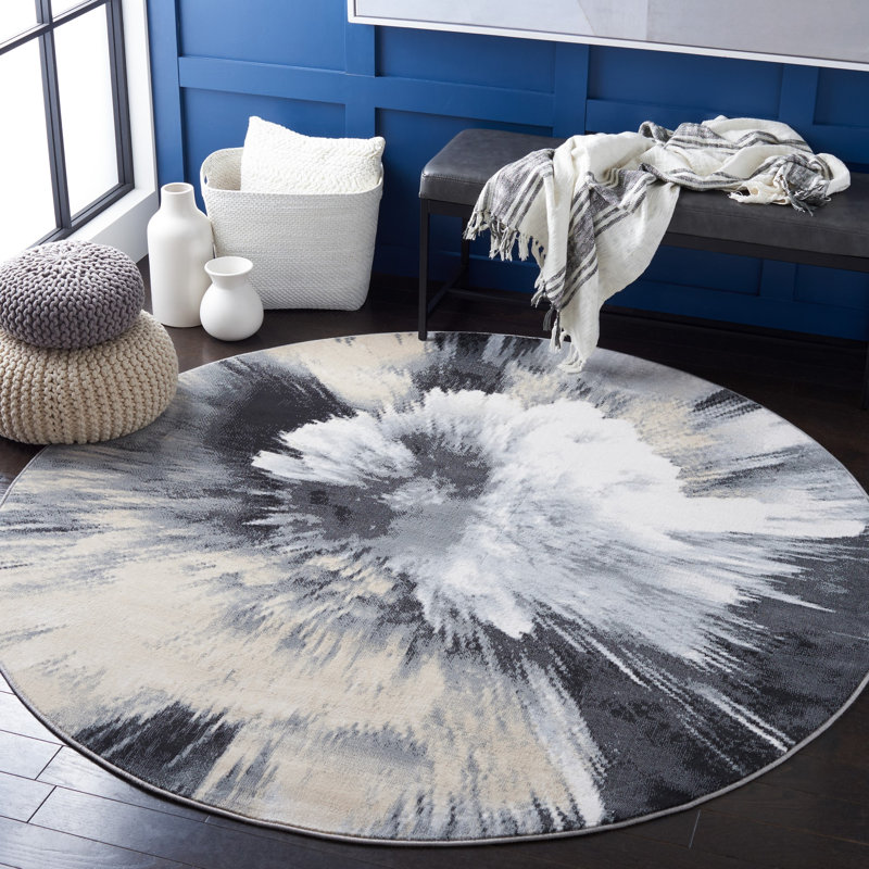 Algiers Performance Abstract Rug, Round 6'7"
