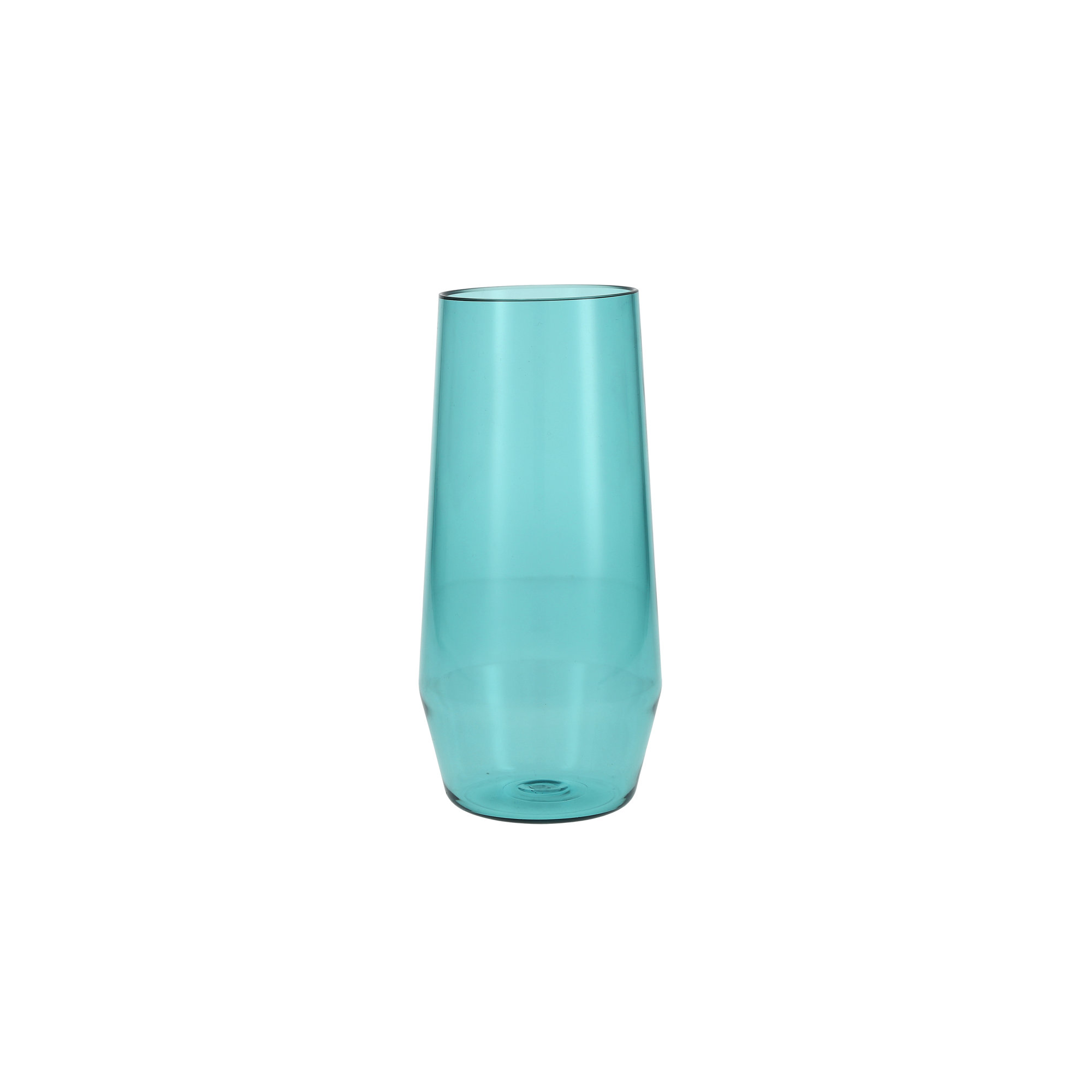 Fortessa Sole Outdoor Stemless Wine Glass, Aqua Sky Blue Green, 18 oz.