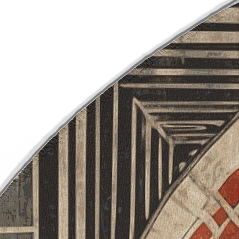Parthenon Glow Indoor And Outdoor Area Rug, Round 5'