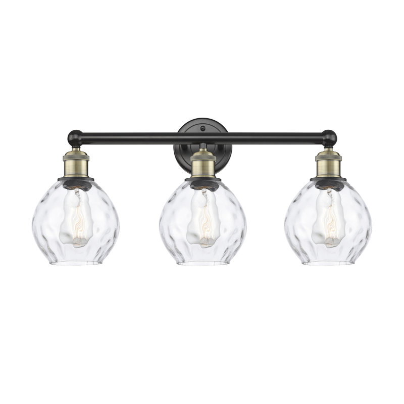 Éclairage pour meuble-lavabo de salle de bain 24 po 3 lumières Oceanne, Laiton antique noir