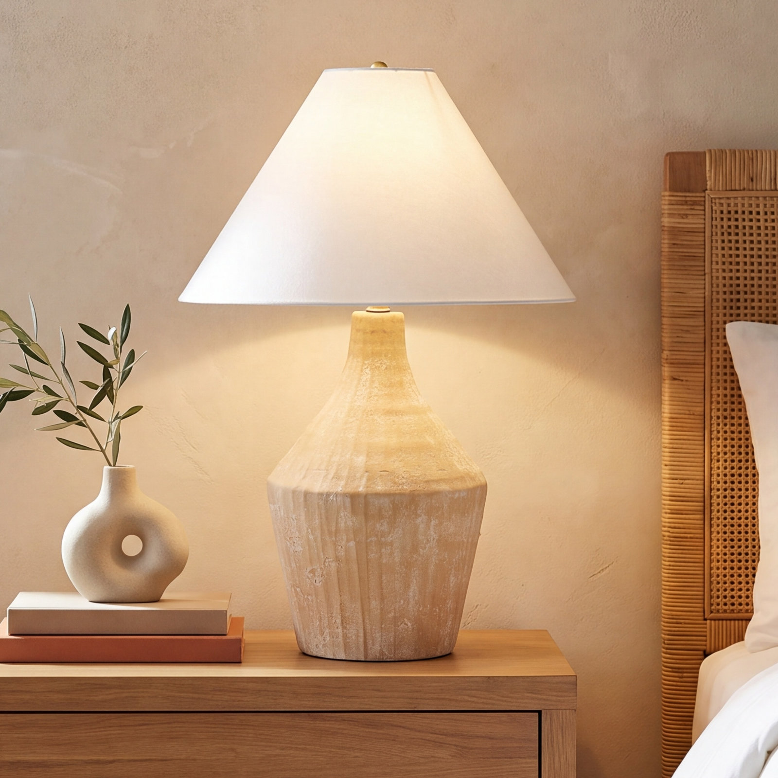 Ceramic Table Lamp, 26" H x 18" W x 18" D