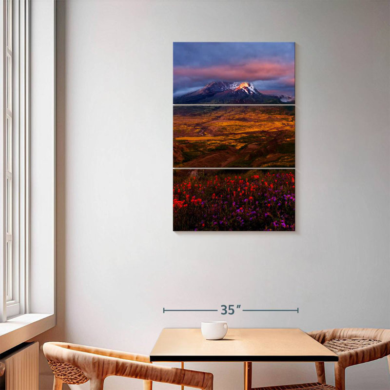 Alvord Mount Helens Wildflowers, H 57 po x l 36 po