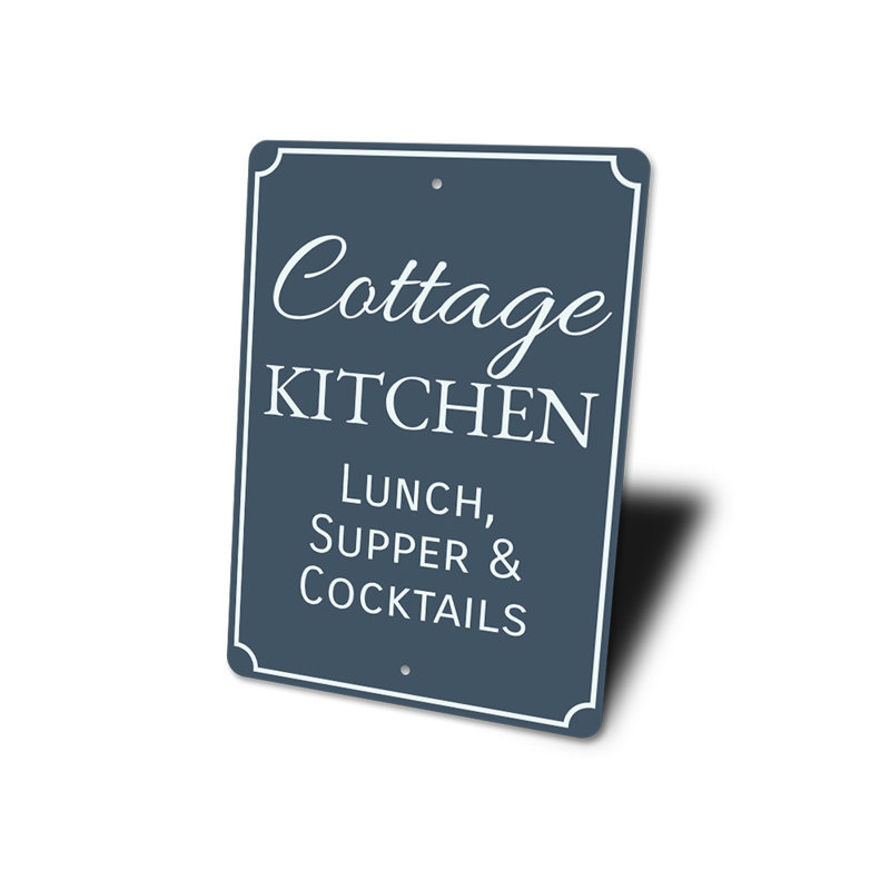 Cottage Kitchen Sign, 14" H x 10" W x 0.04" D