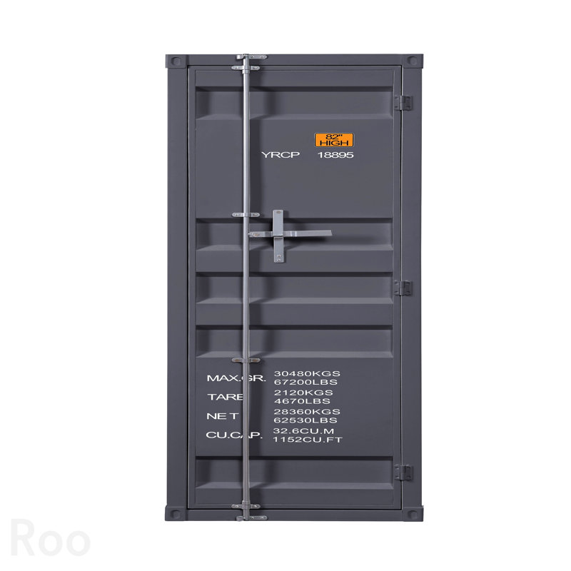 Armoire à 1 porte avec serrure intégrée - Finition canon de fusil