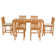 Outdoor 7 - Piece Teak Dining Set with Cushions