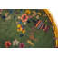 Antique Floral Wool Hand Knotted Pile Green 1930s Rug
