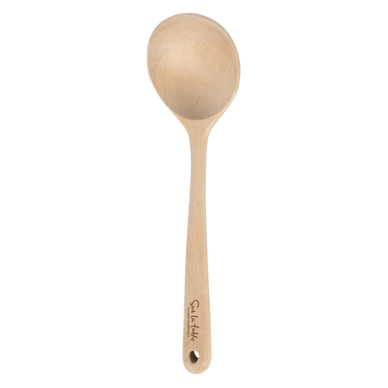 Golden Brown Beech Wood 5-Piece Cooking Utensil Set