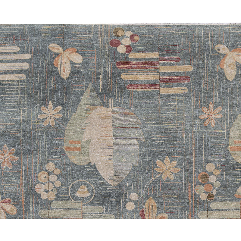 Hand-Knotted High-Quality Green Area Rug