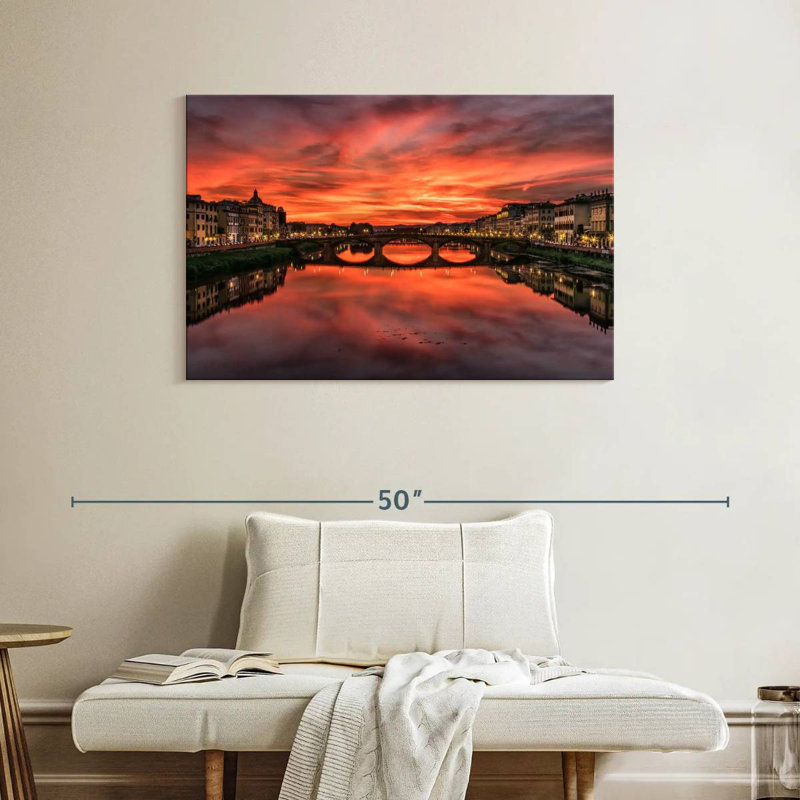 Kavia Ponte Vecchio Florence Italie I, H 26 po x l 39 po