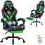 HOFFREE Fauteuil de jeu avec lumières DEL RVB et massage Fauteuil de jeu vidéo avec repose-pieds Fauteuil d'ordinateur inclinable ergonomique à haut dossier-1706982905