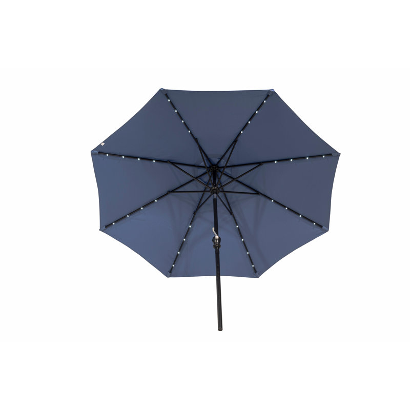 Parasol de marché solaire 9 'à DEL, Bleu