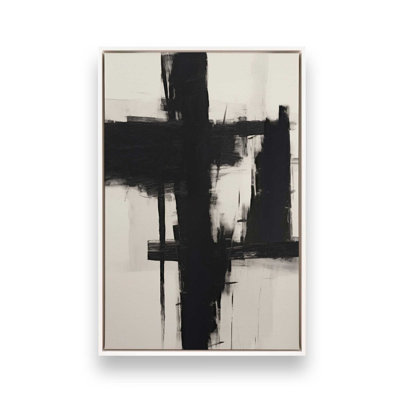 Contrast in Silence II, reproduction sur toile dans un cadre argenté