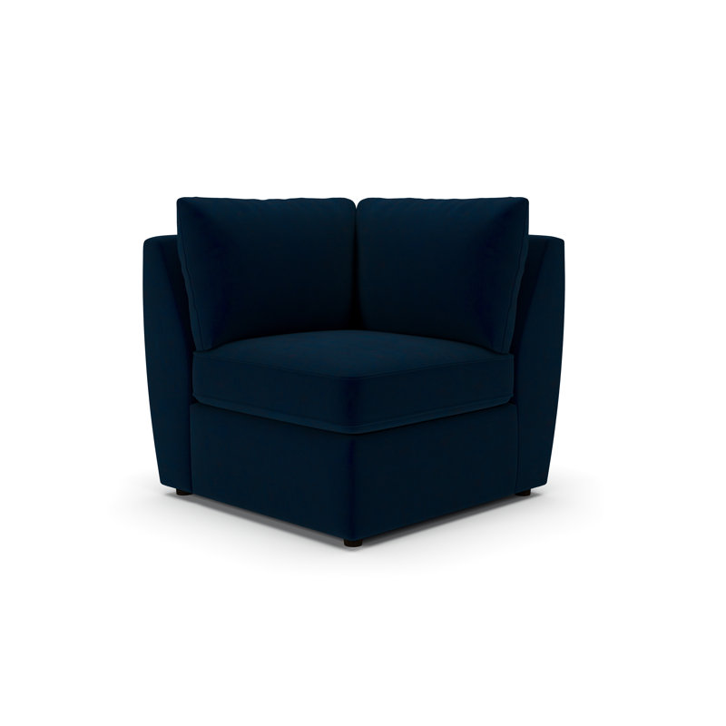 Chaise d'angle rembourrée Halston, Encre bella