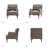 Wilkey Armchair with Tufted Back with Solid Wood Legs-65219077