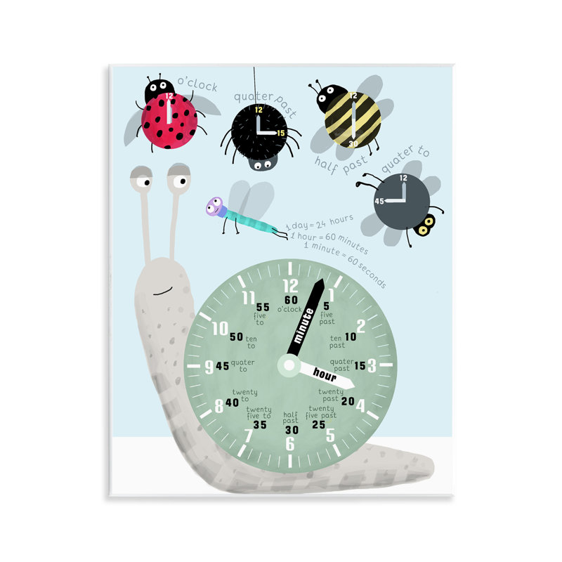 Plaque murale «Apprendre le temps», design par Carla Daly