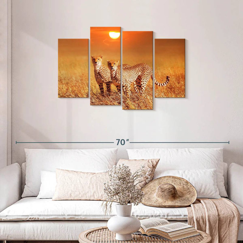 Brampt Cheetahs At Sundown, 27" H x 43" W