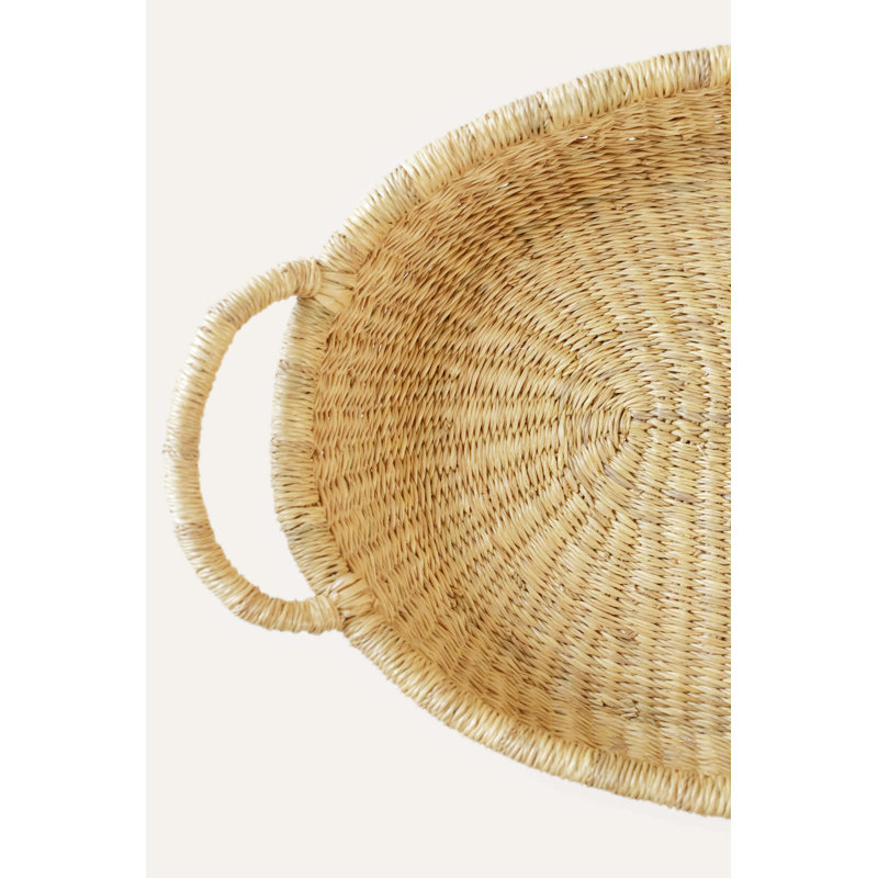 Bolga Double Handle Oval Tray