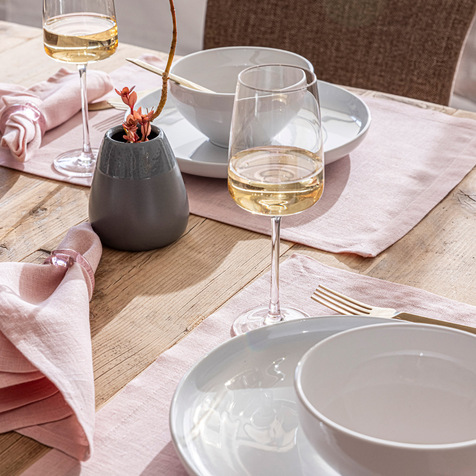 100% Linen Placemat, Pink