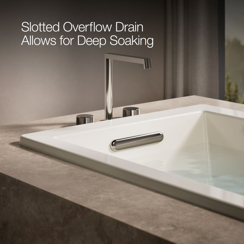 Underscore® 66" x 32" Soaking Bathtub, Biscuit