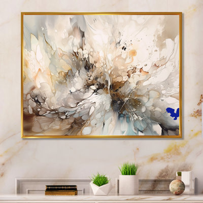 «White and Grey Geometric Profondeurs I», reproduction d'art sur toile géométrique abstraite - impression d'art mural minimalisme