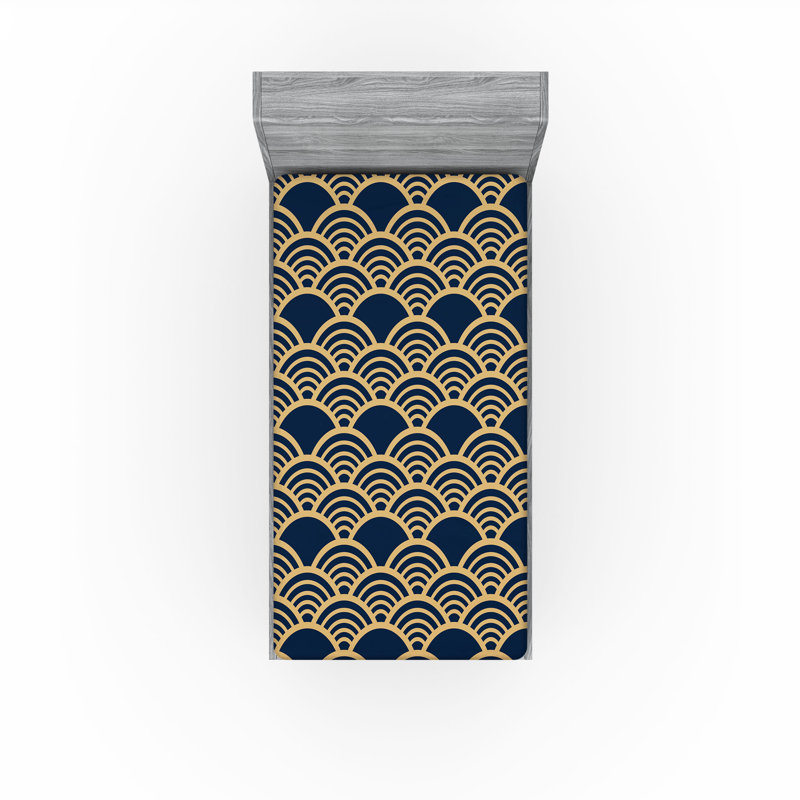 Drap-housse asiatique Ambesonne, Drap-housse de taille simple