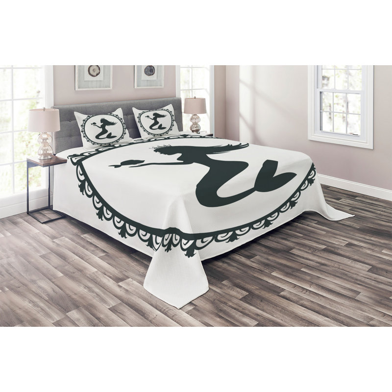 Polyester Coverlet, King Bedspread + 2 Shams