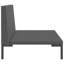 Canapé de jardin Vidaxl gris foncé